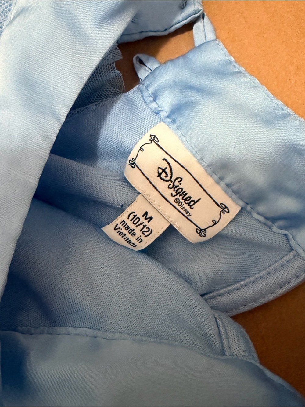 Disney Light Blue Girls' Formal Dress with Ruffle Tulle Overlay - Picture 2 of 4